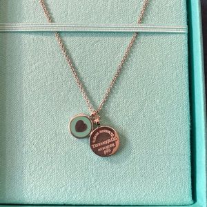 Tiffany double charm necklace